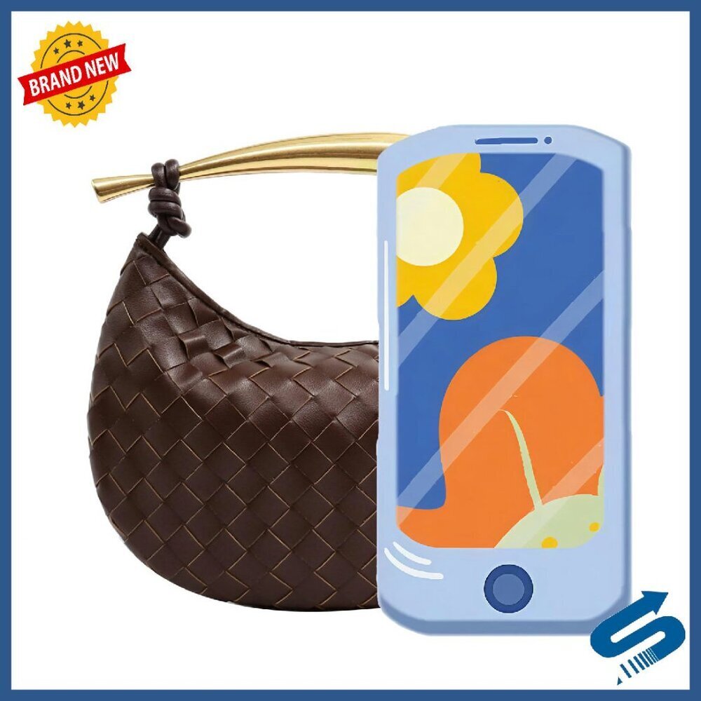 Woven Leather Hobo Bag Crossbody Shoulder Clutch Evening Wedding Purse